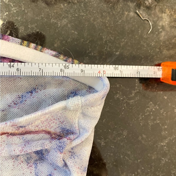 Free people Taylor tube top purple floral mesh size large - Picture 12 of 13